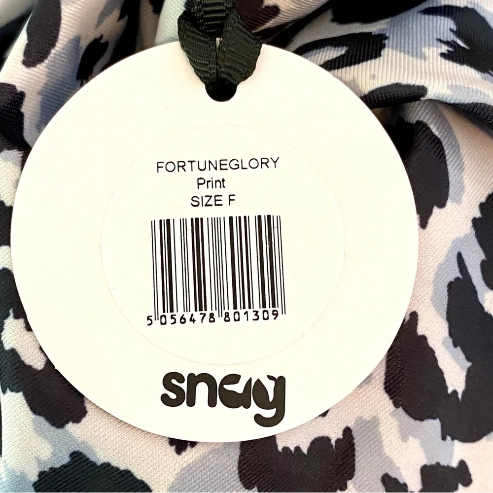 SNAG Tights Brand Swimsuit in Fortune & Glory Halter Animal Print Size F - 16/18 - Picture 3 of 15